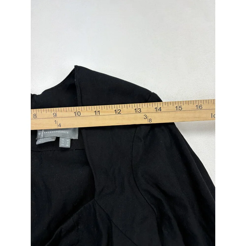 Anthropologie Black Long‎ Sleeve Mini Dress Size 8